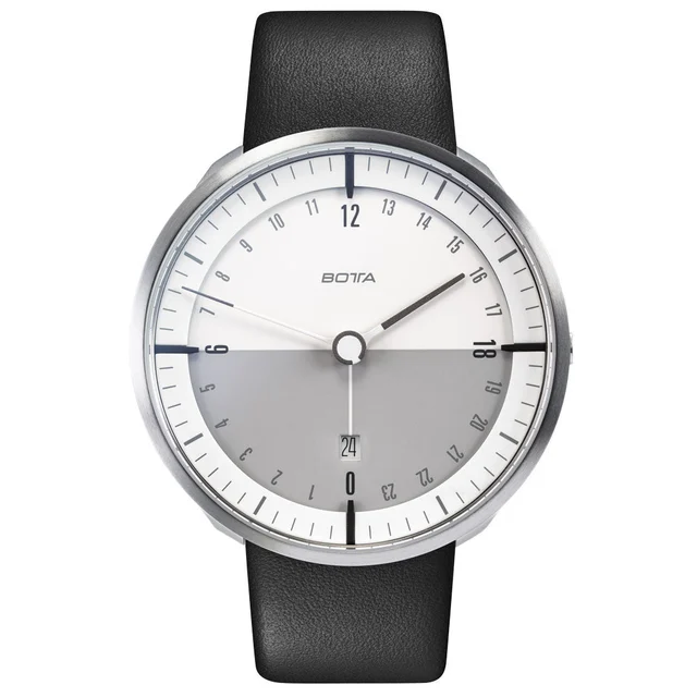 Botta TRES 24 Three Hand 24-Hour Swiss Quartz Watch with a 45mm Titanium Case #681910 kol 