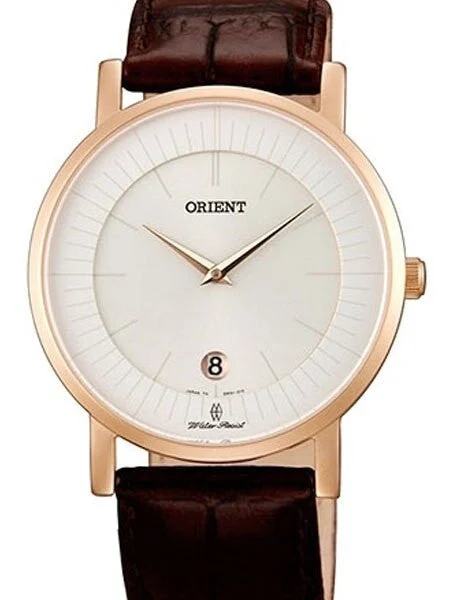 Orient Class Quartz Dress Watch with Sapphire Crystal and Rose Goldtone Case #GW0100CW 38 mm kol saati