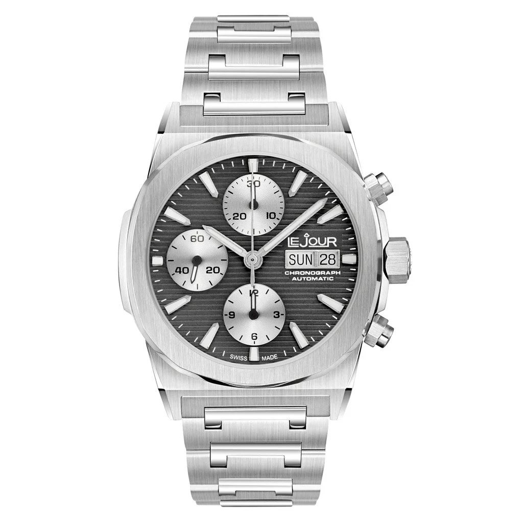 Le Jour Rally Monte-Carlo Automatic Chronograph with Black Dial #LJ-RMC-001 50 mm kol saati