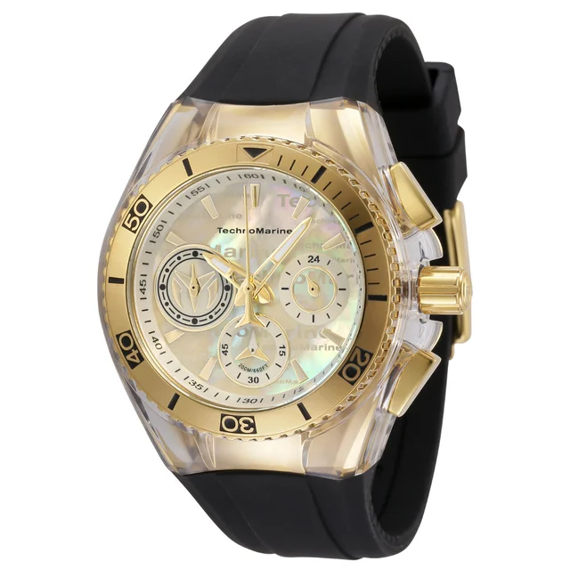 Technomarine Cruise California Watch w/ Mother of Pearl Dial - 40.57mm, Black (TM-120030)