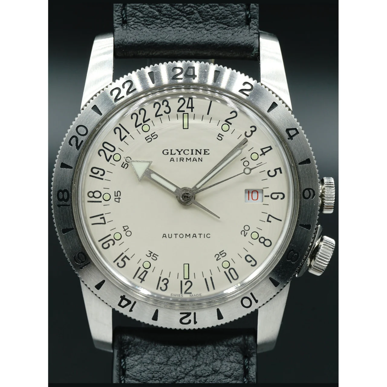 Glycine Airman No. 1 GMT Limited Edition Automatic Silver Dial Watch GL0164 210000021781 kol saati