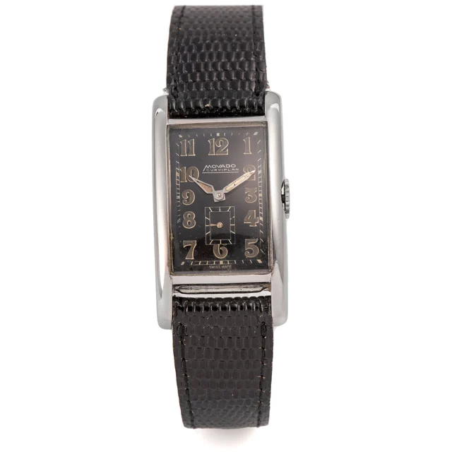Movado Curviplan, Black Dial, Stainless Steel 11804 kol saati