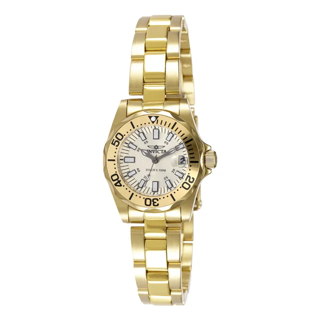 Invicta Signature Swiss Ronda 585 Caliber Watch - 27mm, Gold (7065) kol saati