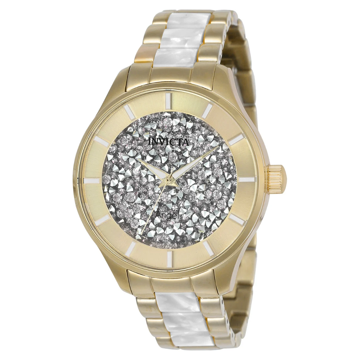Invicta Angel Pavine Watch - 40mm. Gold, White (24666) 40 mm kol saati