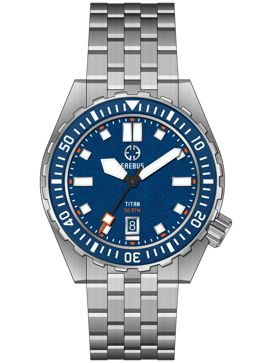 EREBUS Watches Eratnblu 44 mm kol saati