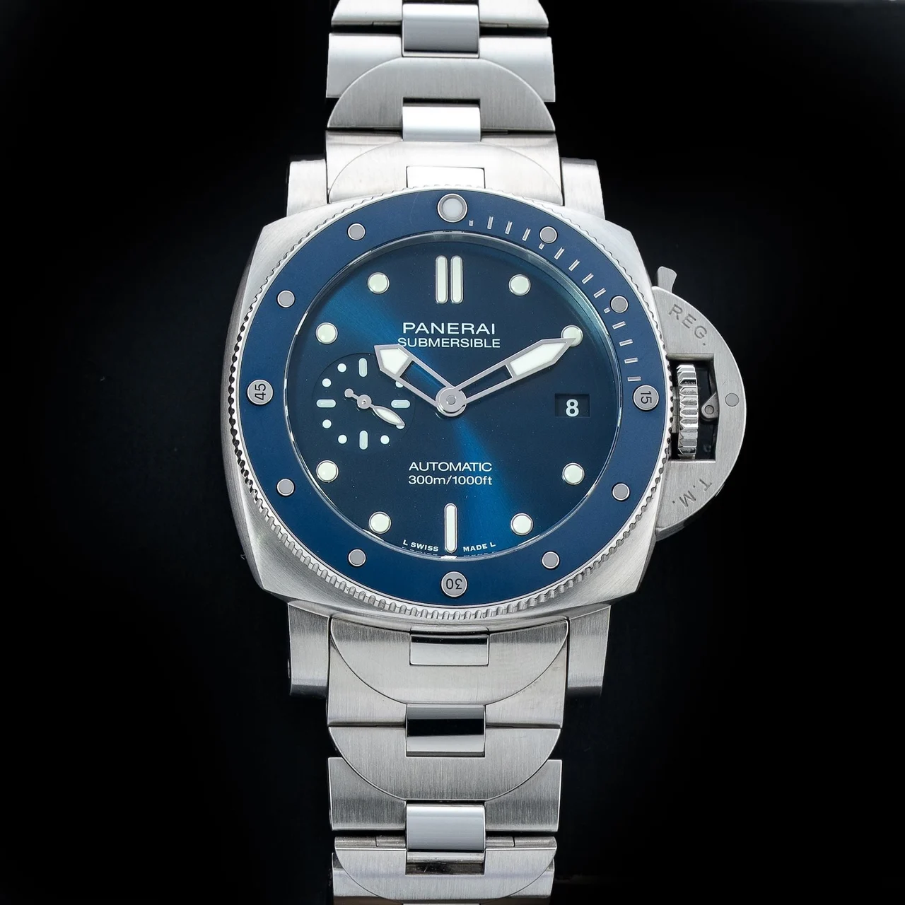 Panerai Submersible Blue Notte 210009N32824 42 mm kol saati