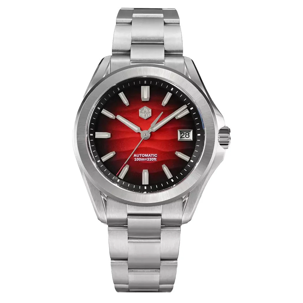 San Martin Watches San Martin 39mm Automatic Watch with Red Desert Dial #SN0129-C 39 mm kol saati
