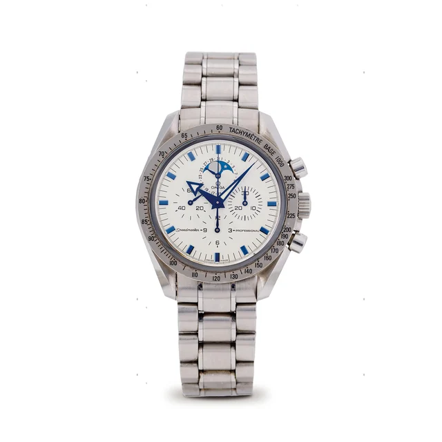 OMEGA Ref. 3575.20.00, chronograph, minute and hour counters, date, moon phases, ivory col