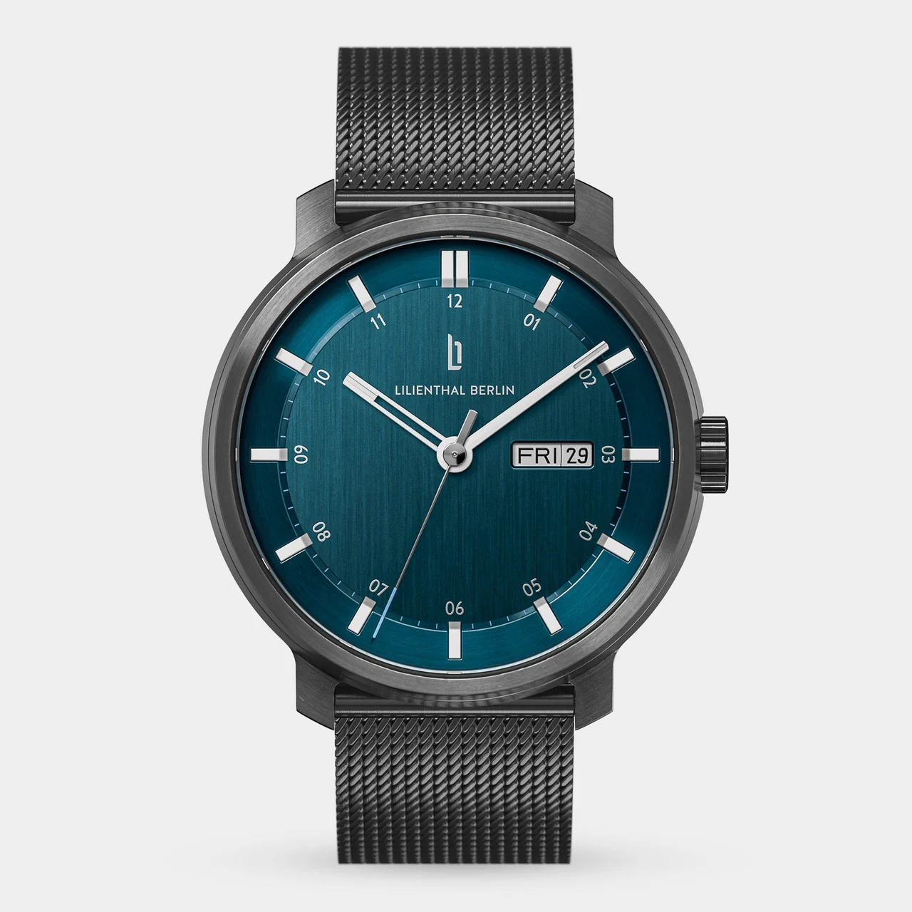 Lilienthal Berlin Neolux Day Date N2-002-B023FB 42 mm kol saati