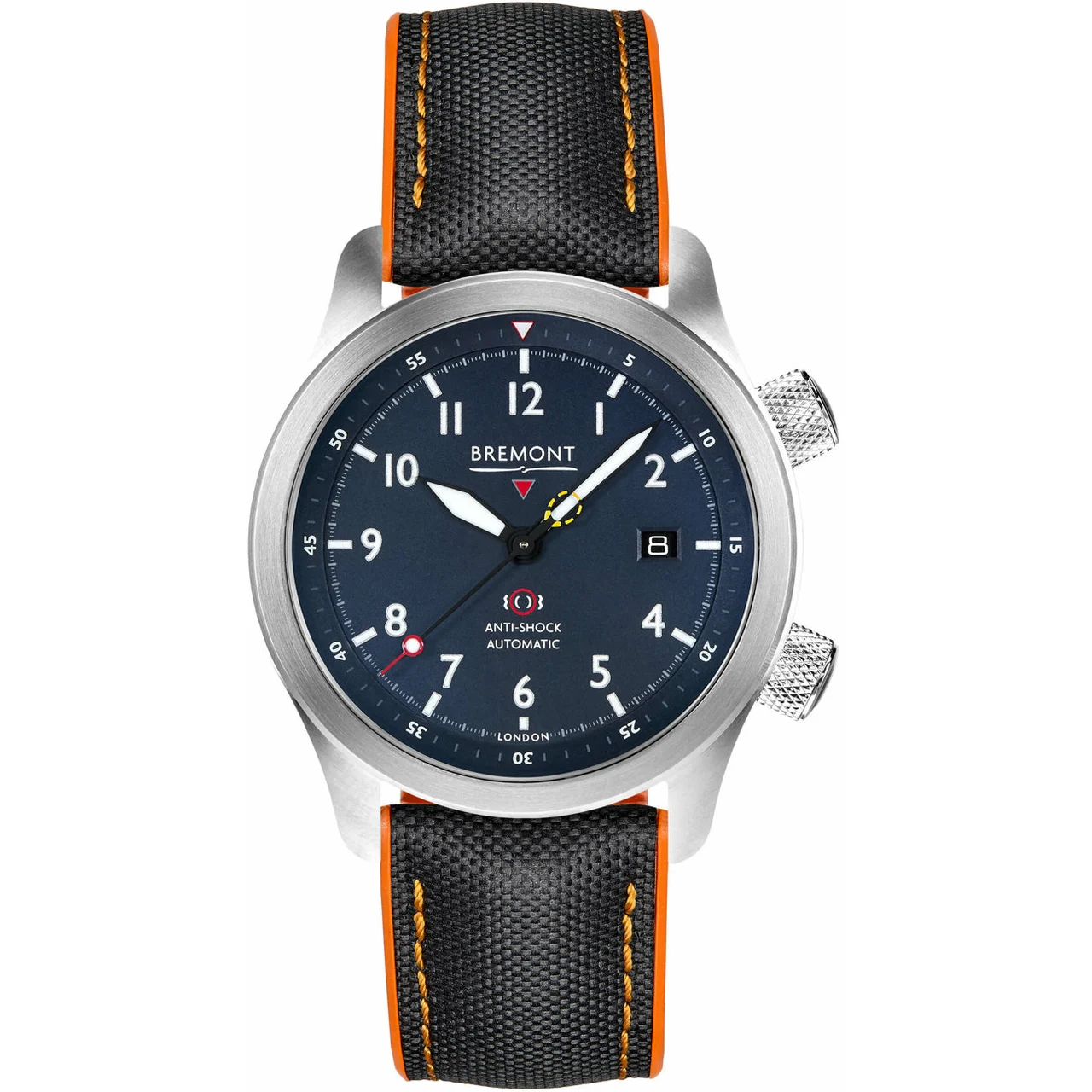 Bremont Martin Baker Blue Orange MBII-BL/ORANGE MBII-SS-BL-C-O-P-11R 43 mm kol saati