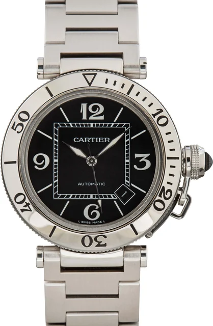 Cartier Pasha W31077M7 Black Dial kol saati