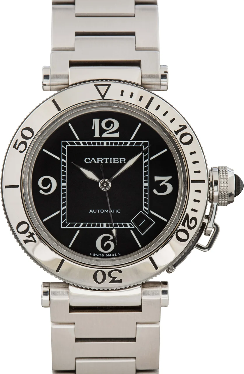 Cartier Pasha W31077M7 Black Dial kol saati