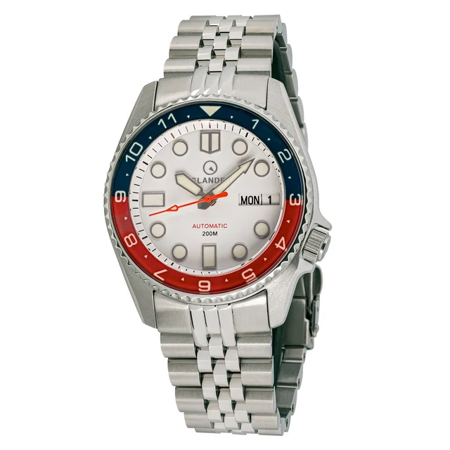 Islander Automatic "PAN AM" Dual Time Dive Watch #ISL-151 kol saati