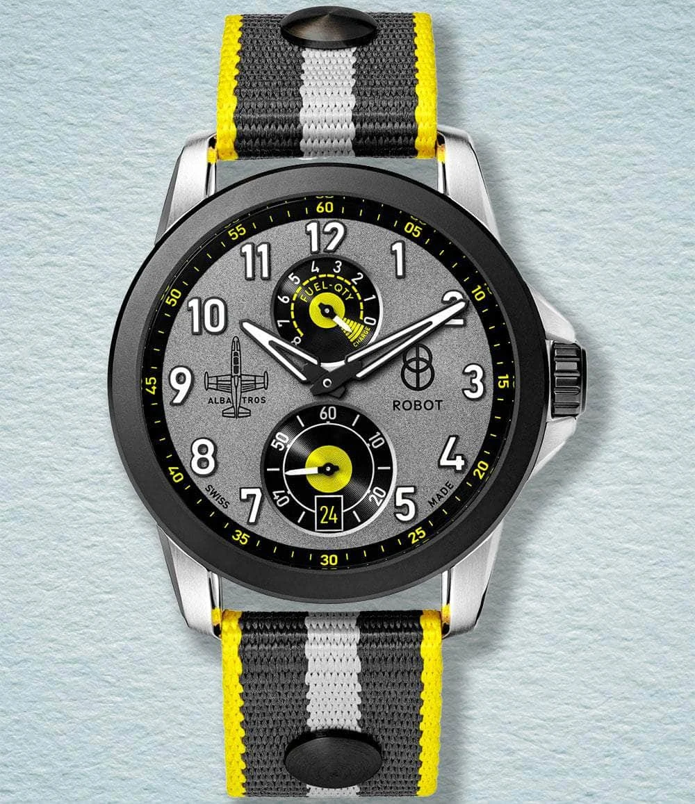 ROBOT Albatros Manual Wind 8-Day Power Reserve 2401ST01 44 mm kol saati