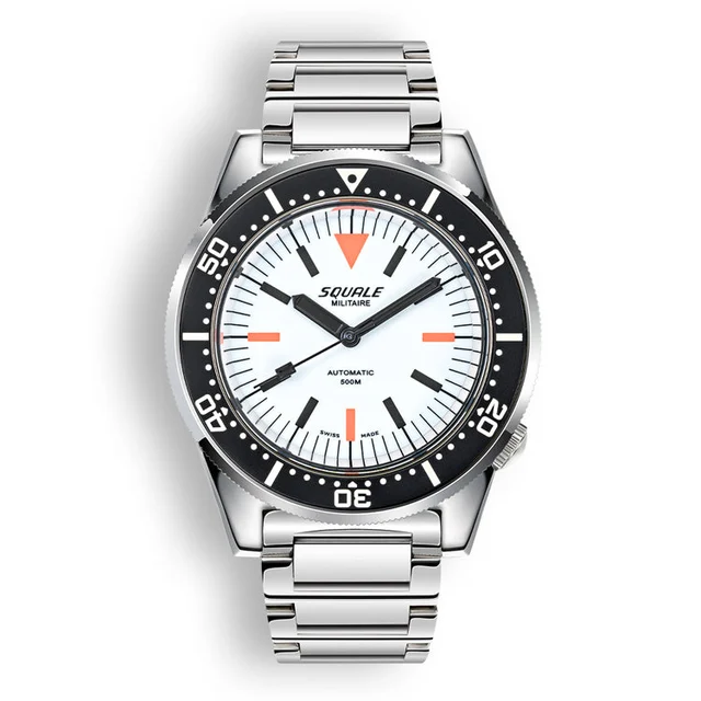 Squale Full Luminous Militaire Steel White on Bracelet 1521FUMIWT.SQ20L kol saati