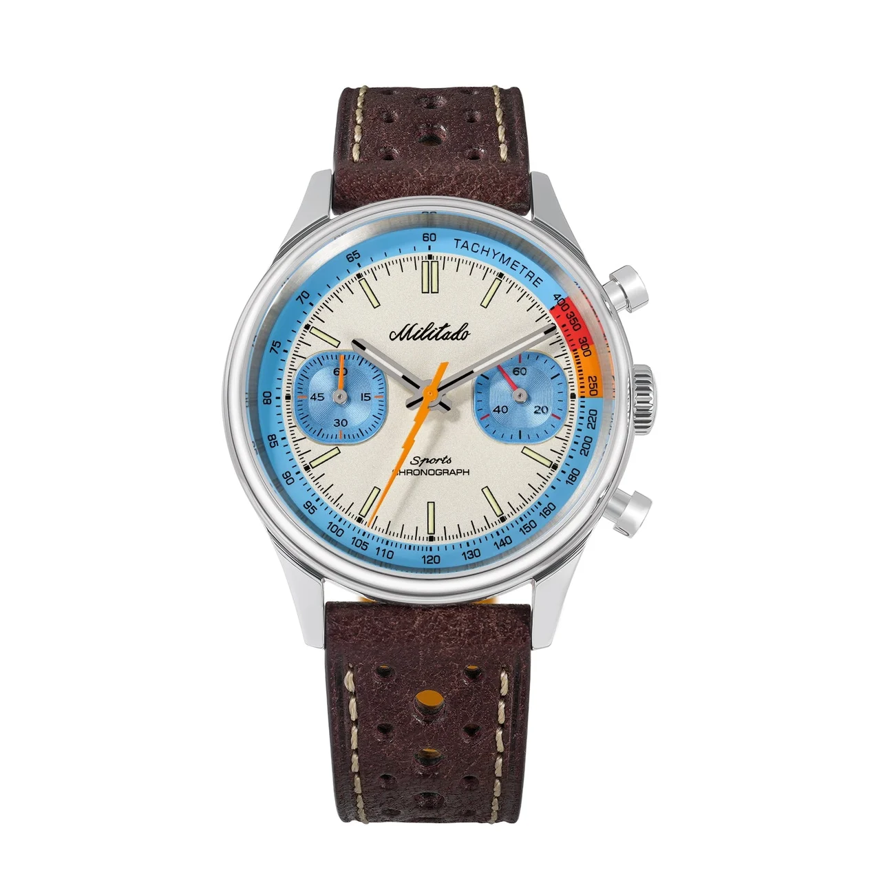 MILITADO MILITADO ML23-米白浅蓝盘 40 mm kol saati