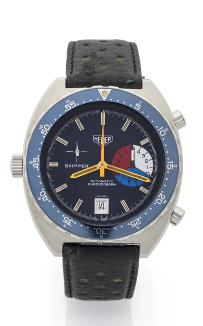 Heuer HEUER, REF. 15640, "SKIPPER" CHRONOGRAPH STEEL kol saati