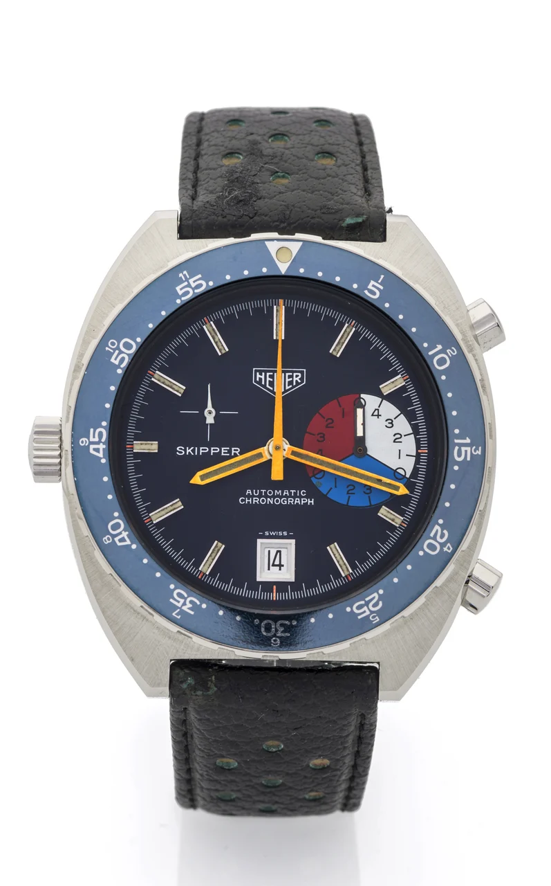 Heuer HEUER, REF. 15640, "SKIPPER" CHRONOGRAPH STEEL kol saati