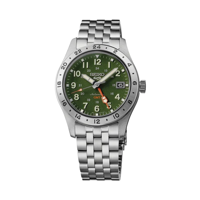 Seiko Sports Field GMT 39.4mm - Green on Bracelet HDB001 kol saati