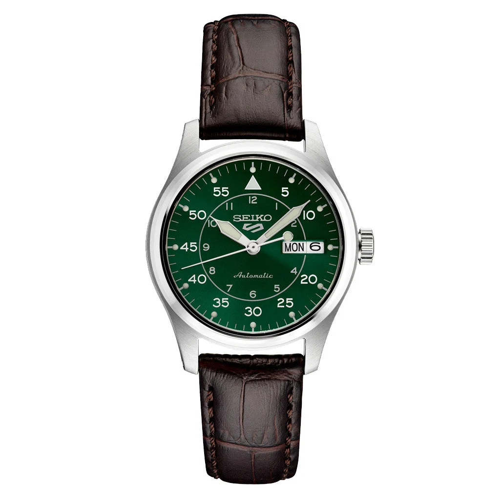 Seiko Sports Automatic 36mm Watch with Green Dial #SRPJ89 36 mm kol saati