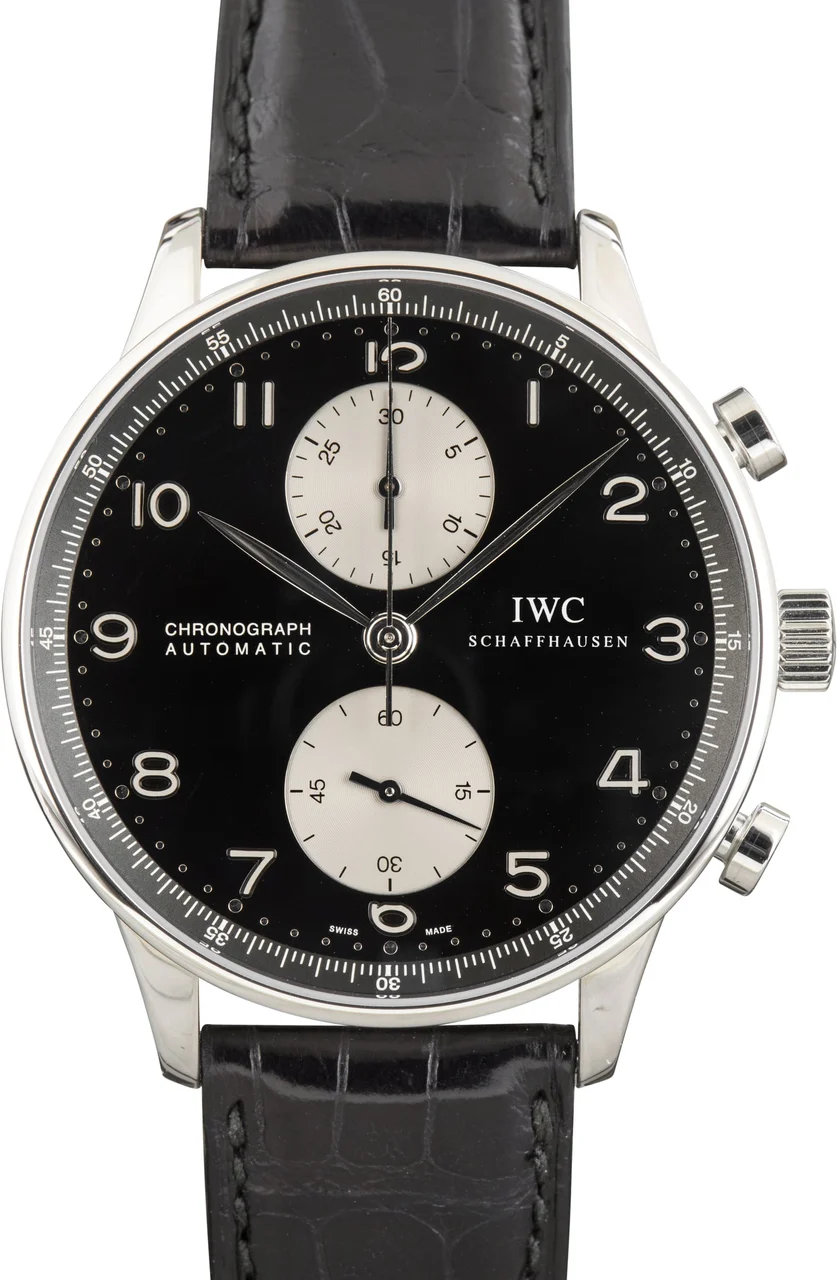 IWC Portuguese Ref IW371404 Black Dial 41 mm kol saati