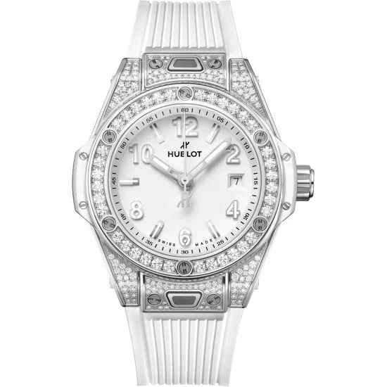 Hublot Big Bang One Click Steel White Pave 485.SE.2010.RW.1604 kol saati
