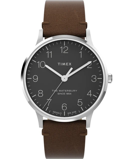 Timex Waterbury Classic 40mm Leather Strap Watch TW2Y06800 kol saati