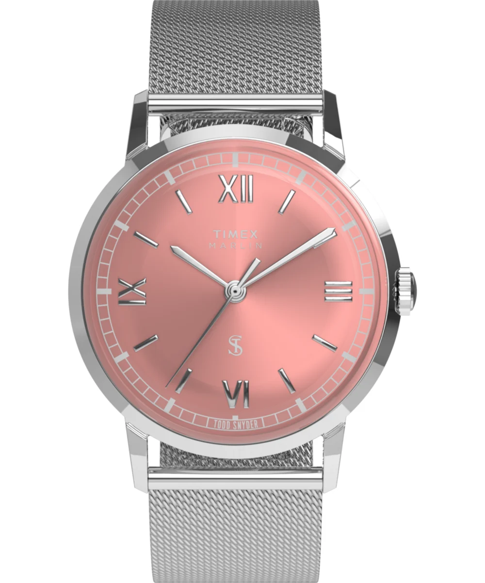 Timex Todd Snyder x Marlin® Mesh 34mm Stainless Steel Bracelet Watch TW2Y83900JR 34 mm kol saati