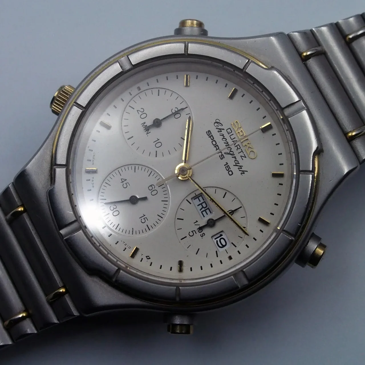 Seiko Sports 150, Ref. 7A38-7130, Cal. 7A38, Men’s Chronograph Vin 47 mm kol saati