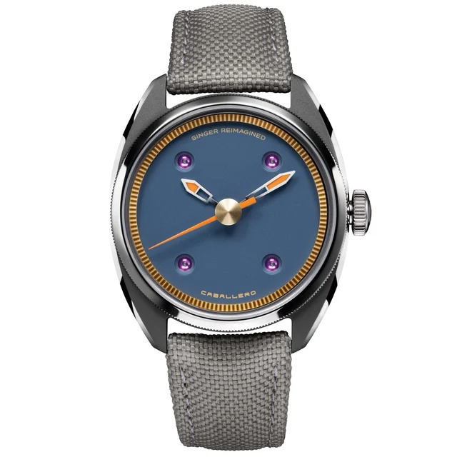 Singer Reimagined Caballero Titanium Blue SR702-3 kol saati