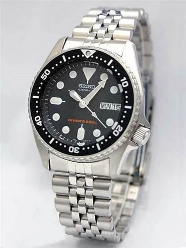 Seiko Scratch and Dent - Black Automatic Dive Watch with Stainless Steel Bracelet #SKX013K2 18 SND722 kol saati