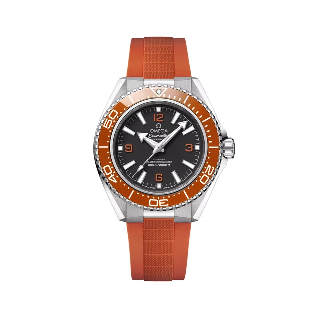 OMEGA Seamaster Planet Ocean 600M 42mm - Black and Orange on Orange Rubber Strap O21732422