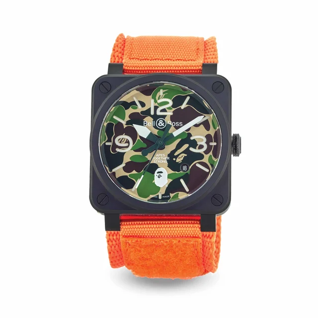 Bell & Ross BELL & ROSS, REF. BR 03-92 GREEN CAMO, BAPE XXV ANNIVERSARY LIMITED EDITION, L