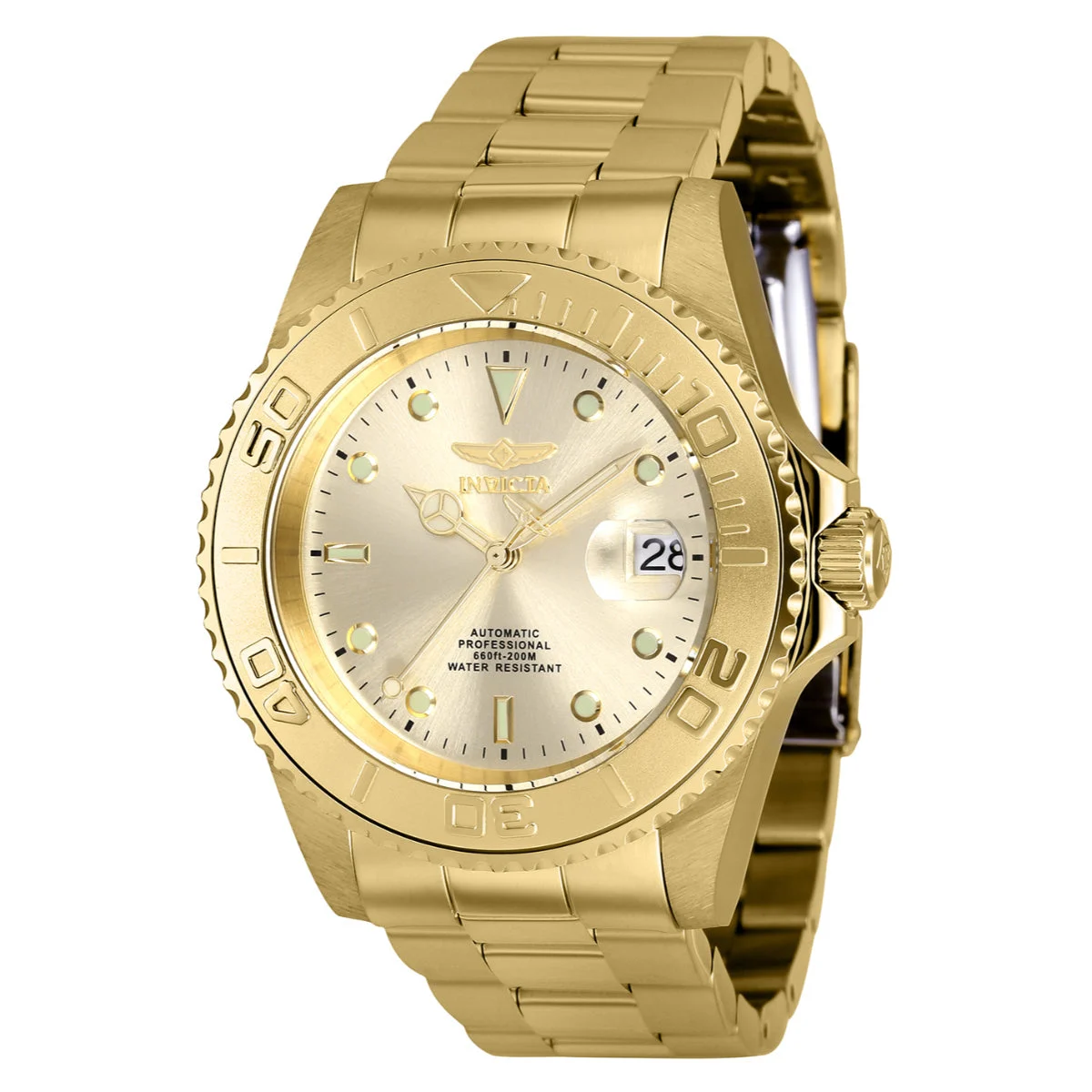 Invicta Pro Diver Coin-Edge Automatic Watch - 40mm. Gold (9010OB) 40 mm kol saati