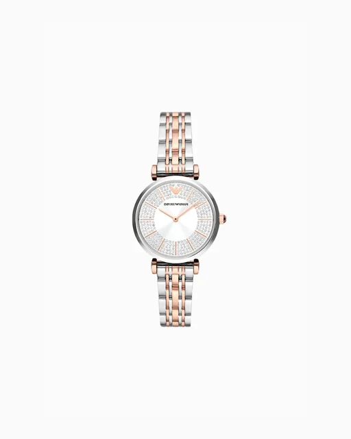 Emporio Armani Two-Hand Two-Tone Stainless Steel Watch AR11537 kol saati