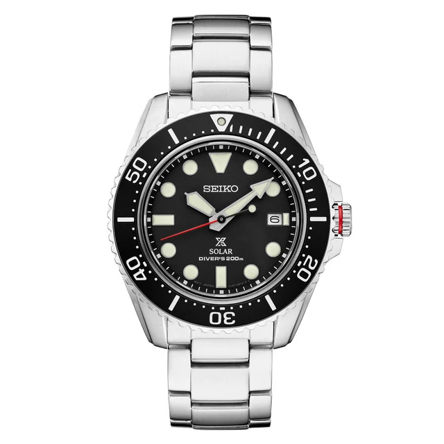 Seiko Prospex Solar Dive Watch with Sapphire Crystal and Black Dial #SNE589 kol saati