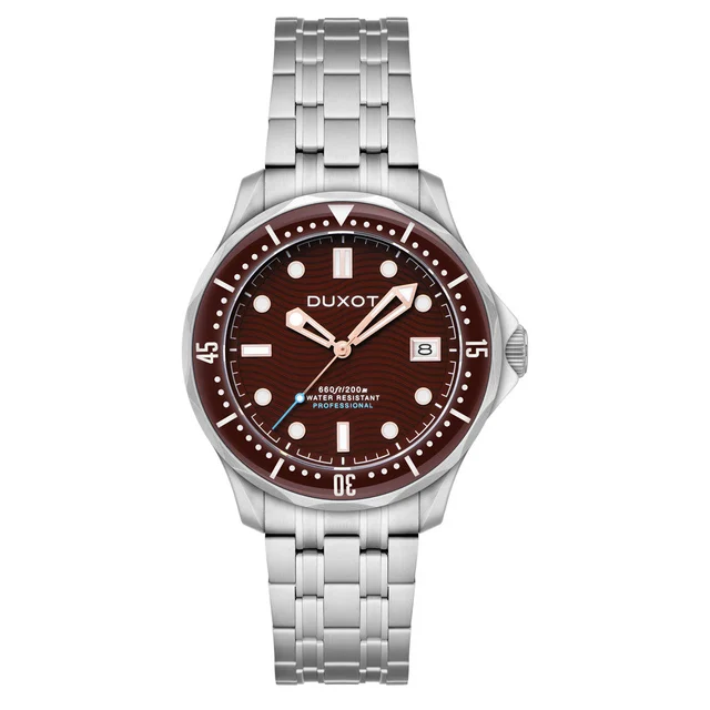 Duxot Henri Diver Automatic with Deep Brown Dial #DX-2060-44 kol saati