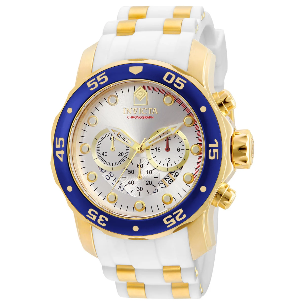 Invicta Pro Diver SCUBA Watch - 48mm. Gold, White (20293) 48 mm kol saati
