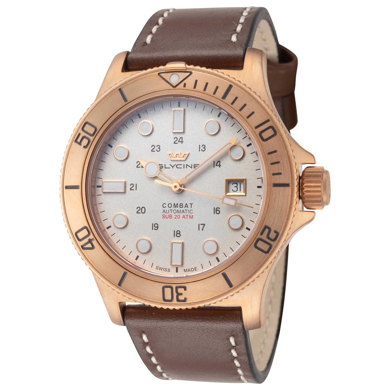 Glycine Combat Sub Bronze Watch GL0545 kol saati