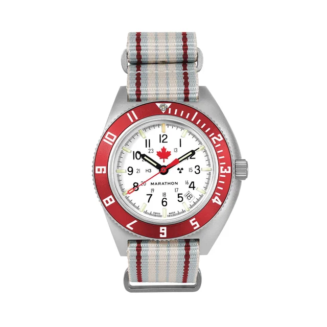 Marathon SSNAV-D Pilot's Auto Type II Limited Edition 41mm - White on One-Piece Fabric Str
