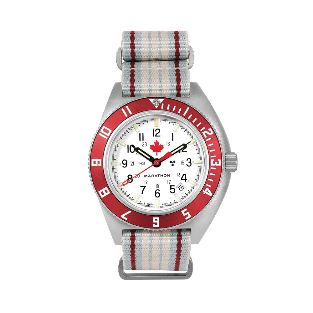 Marathon SSNAV-D Pilot's Auto Type II Limited Edition 41mm - White on One-Piece Fabric Strap WW194030SS-1601 41 mm kol saati