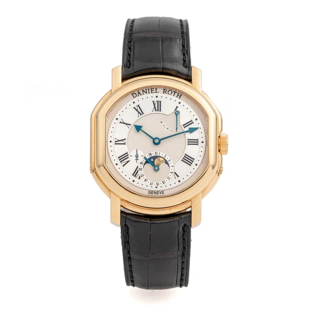 Daniel Roth Ref. 368.X.40, date, moon phases, power-reserve, guilloché (engine-turned) sil