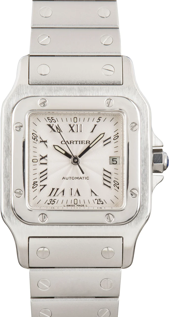 Cartier Santos Galbee W20040D6 Silver Dial 29 mm kol saati