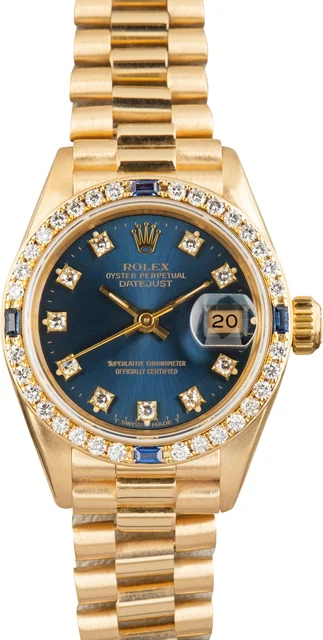 Rolex Datejust 69088 Diamond & Sapphire Bezel kol saati