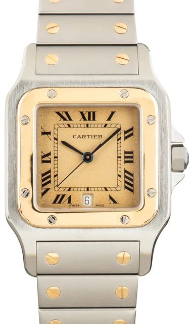 Cartier Santos Galbée Ref 187901 Two Tone kol saati