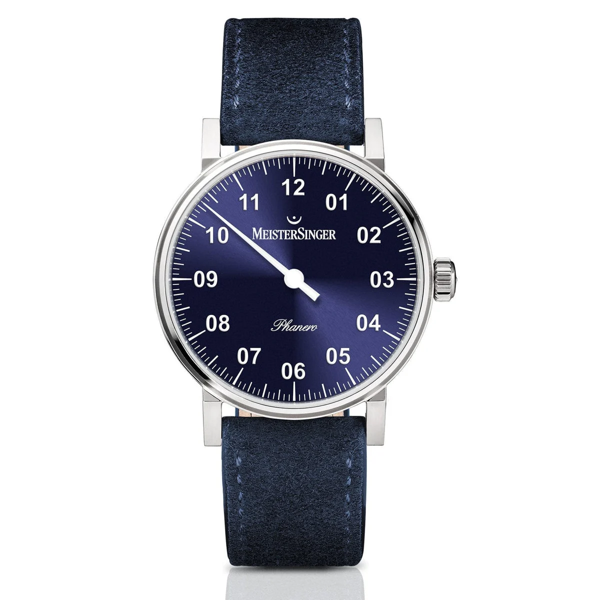 Meistersinger Phanero Sunburst Blue PH308 210000018898 35 mm kol saati
