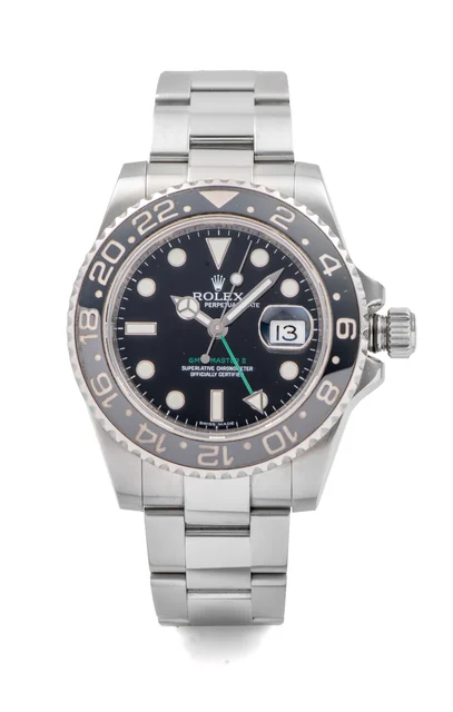 Rolex Ref. 11671 OLN, self-winding, date, AM-PM indication, two-time zone; “GMT-Master II”