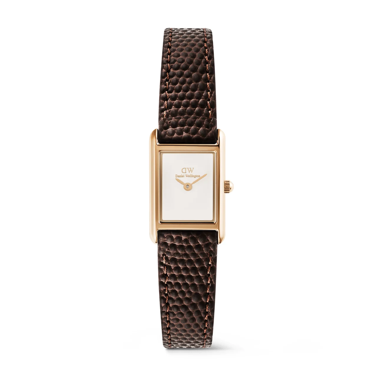 DANIEL WELLINGTON Bound Mini Dark Brown Lizard Rose Gold DW00100908 kol saati