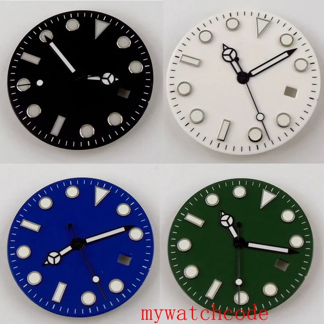 Tandorio Sterile Watch Dial and Hands Fit MIYOTA 8215 821A MINGZHU 2813 Automatic Movement