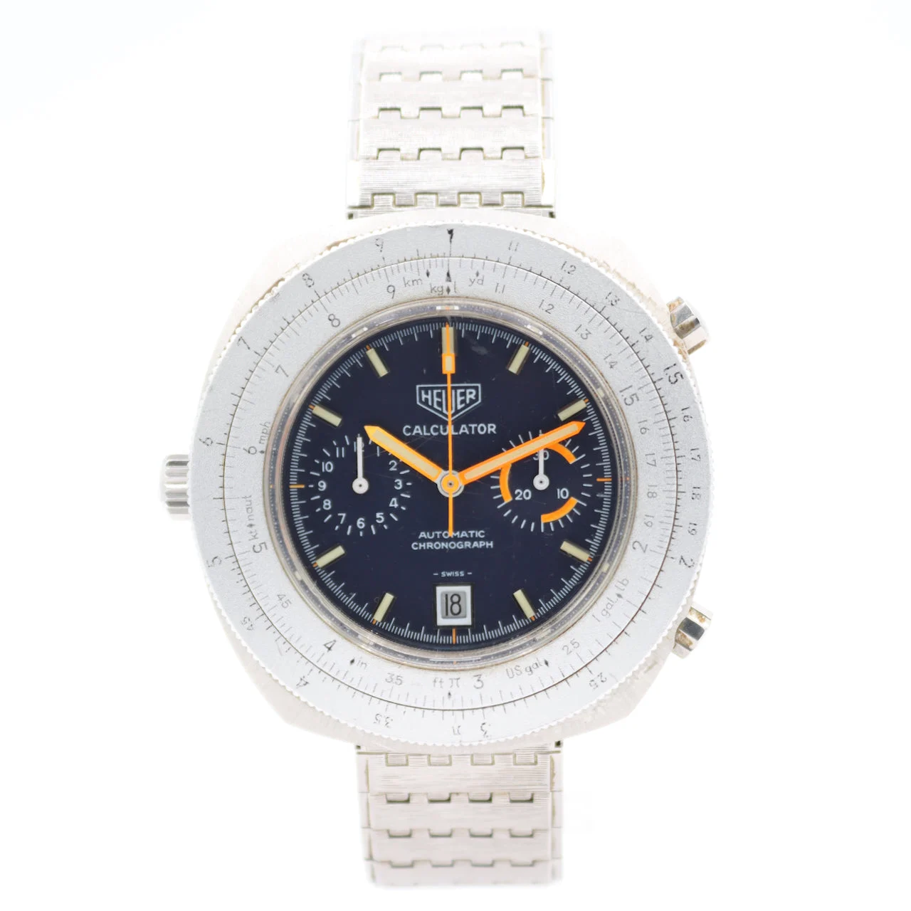 Heuer Calculator CONS131 45 mm kol saati